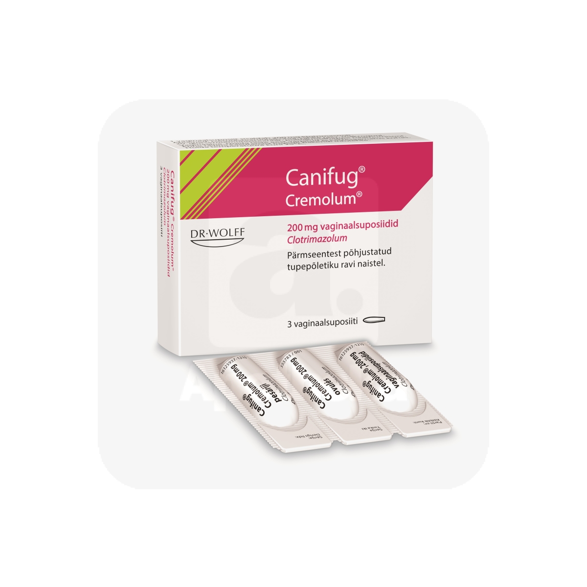 CANIFUG CREMOLUM VAGINAALSUPOSIIT 200MG  N3 - Изображение товара