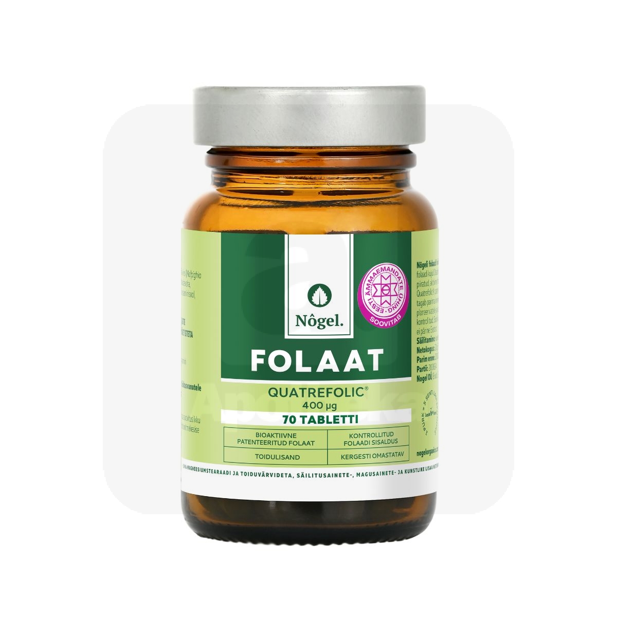 NÕGEL FOLAAT QUATREFOLIC TBL 400MCG N70 - Изображение товара
