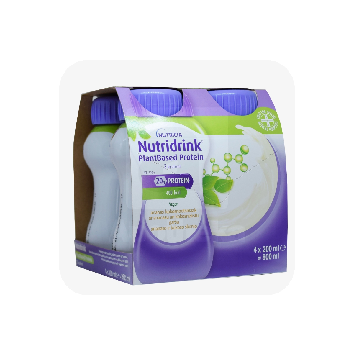 NUTRIDRINK PLANTBASED PROTEIN ANANASS-KOOKOS 200ML N4 - Изображение товара