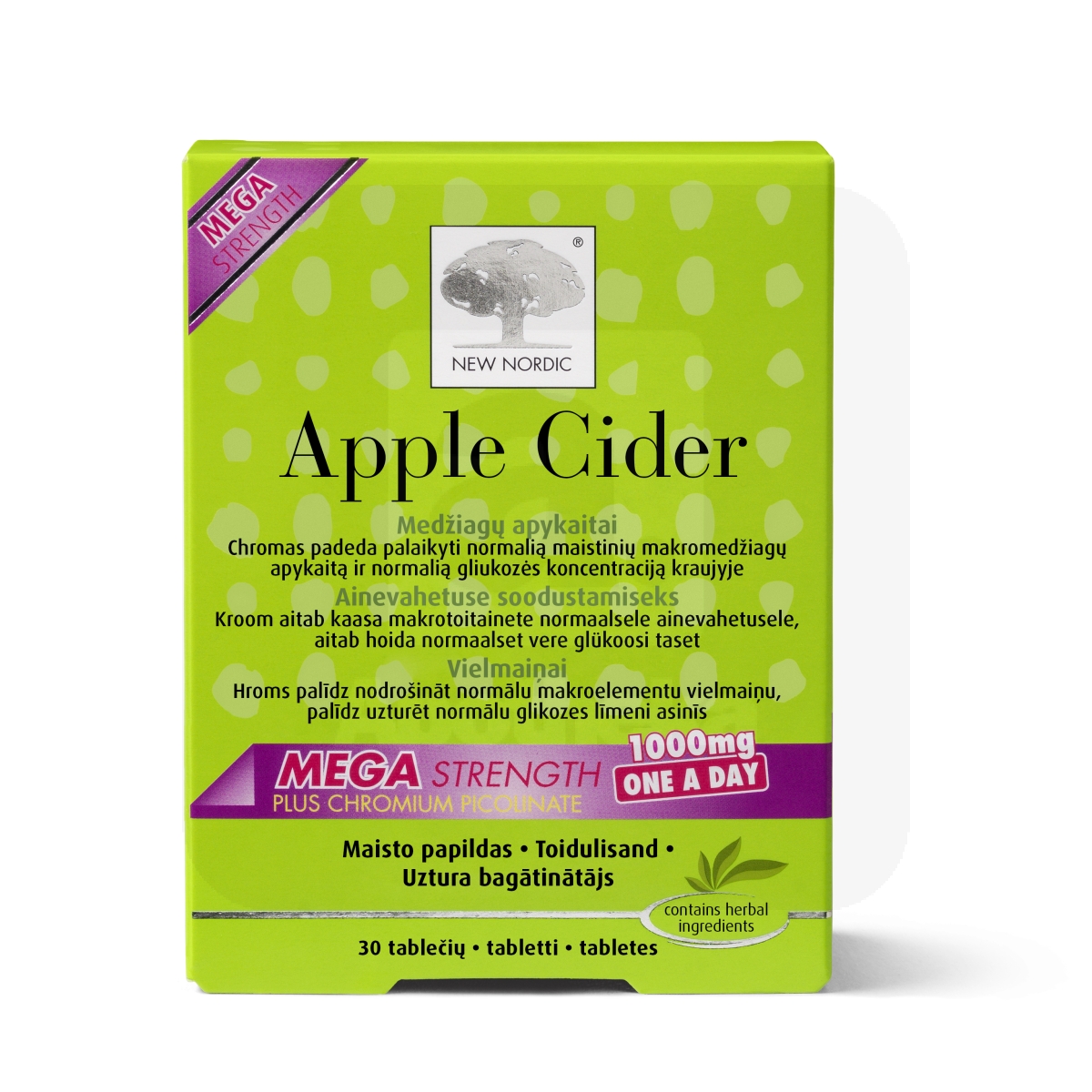 NEW NORDIC APPLE CIDER MEGA TBL 1000MG N30 - Изображение товара