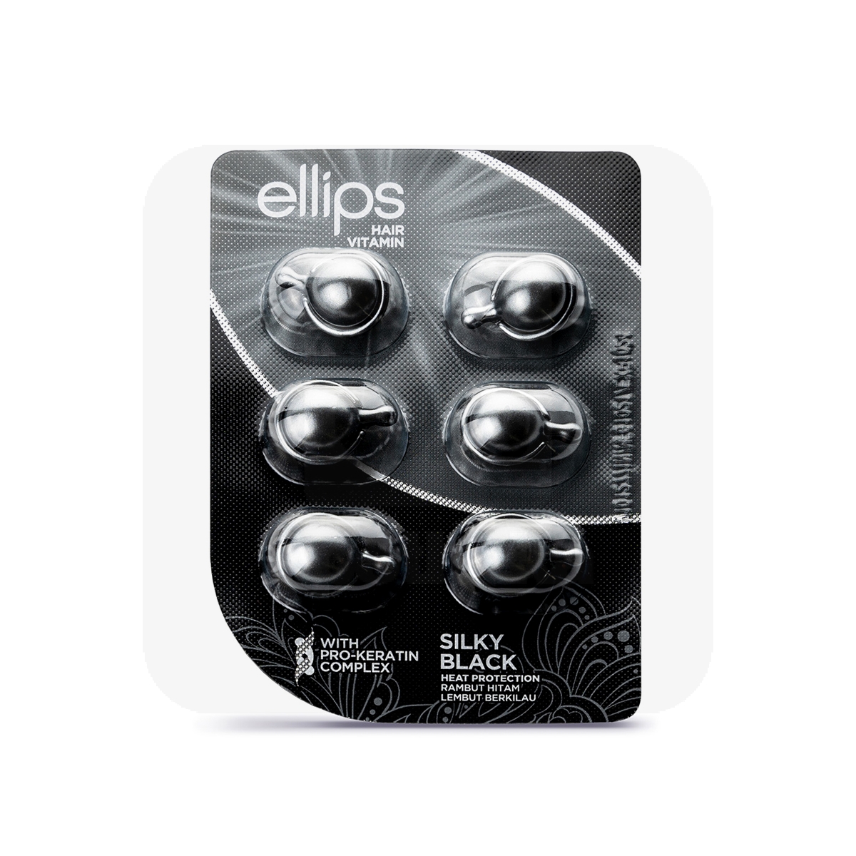 ELLIPS SILKY BLACK JUUKSEVITAMIINID PEALEMÄÄRITAVAD 1ML N6 - Изображение товара 1