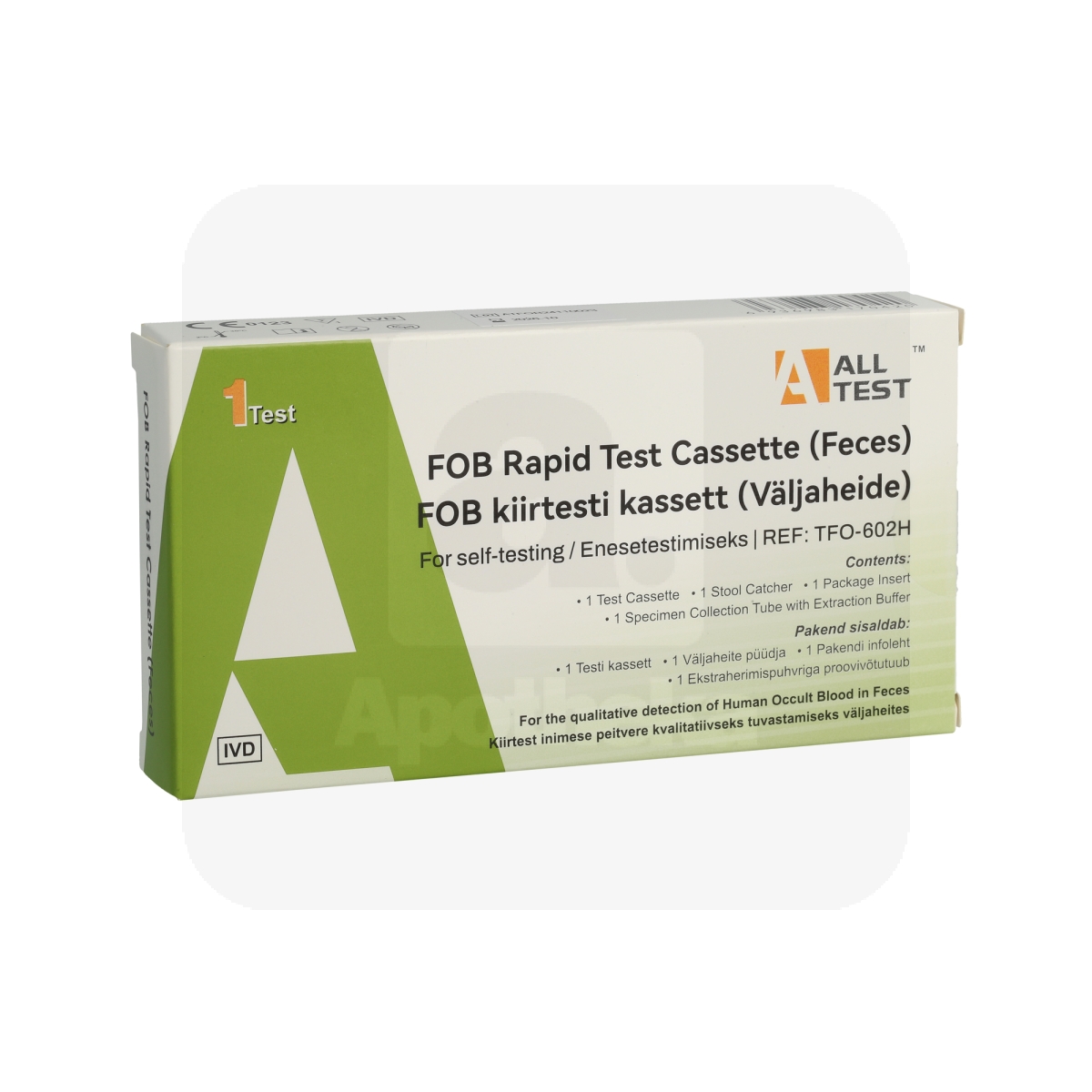 ALLTEST KIIRTEST PEITVERE TUVASTAMISEKS VÄLJAHEITEST (FOB) N1 - Изображение товара