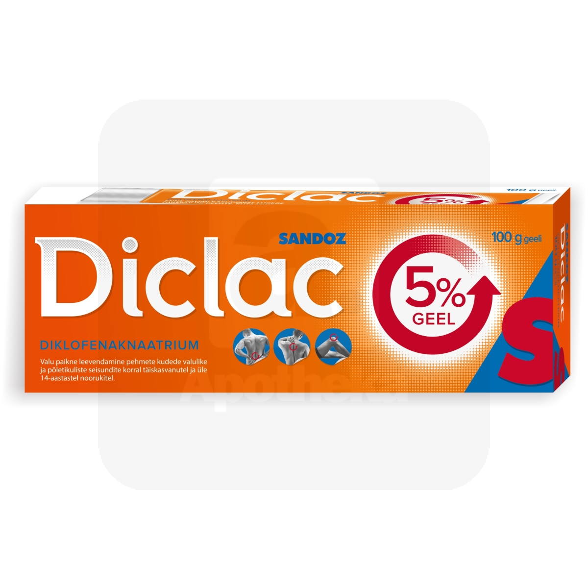 DICLAC 5% GEEL 50MG/G 100G - Изображение товара