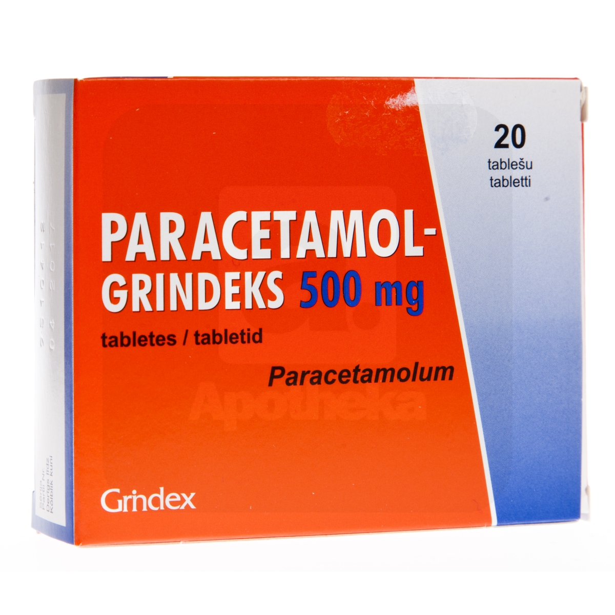 PARACETAMOL-GRINDEKS TBL 500MG N20 - Изображение товара