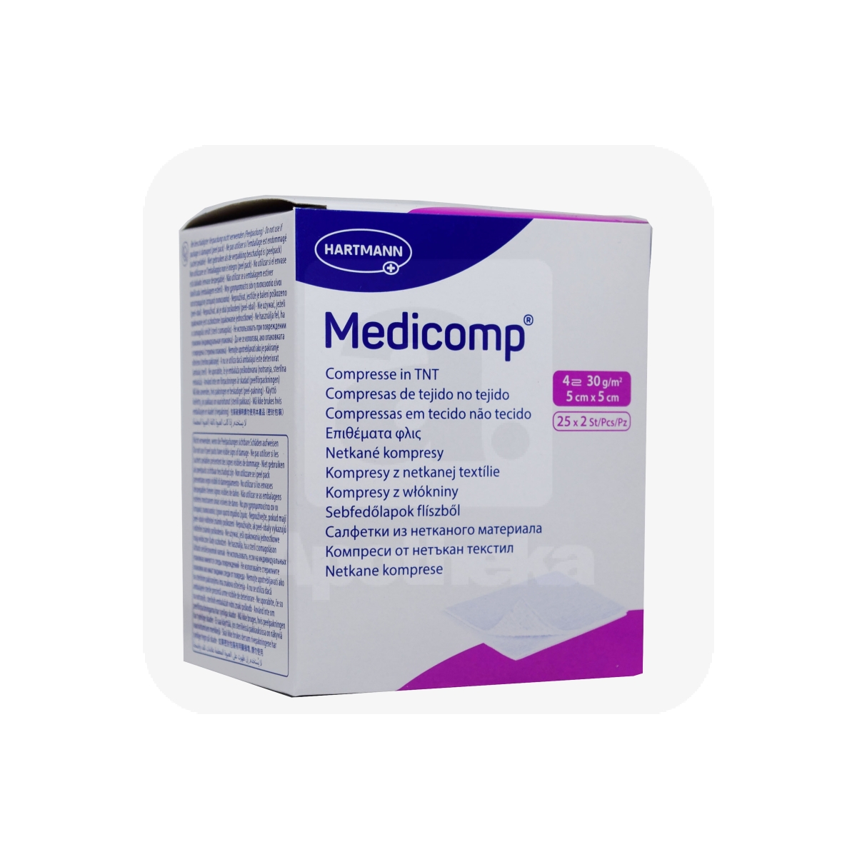 MEDICOMP TAMPOONID STER 5X5CM N25X2/411074/ - Изображение товара
