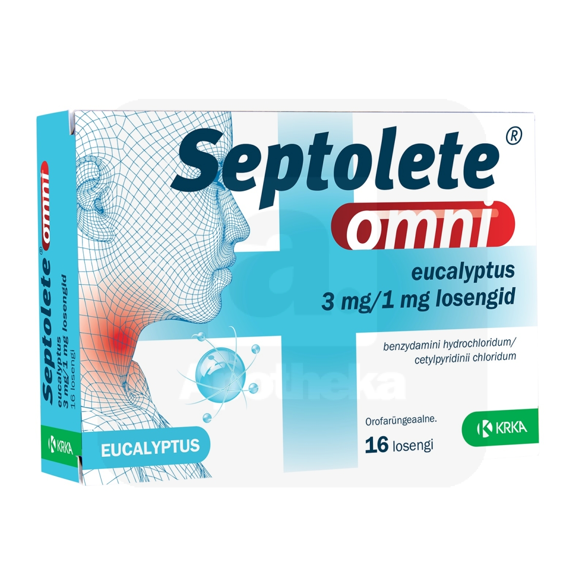 SEPTOLETE OMNI EUCALYPTUS LOSENG 3MG+1MG N16 - Изображение товара