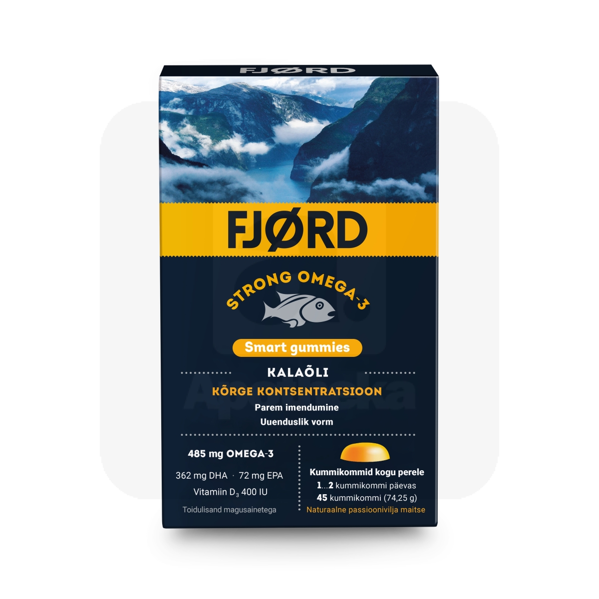 FJORD STRONG KALAÕLI OMEGA-3 KUMMIKOMMID N45 - Изображение товара