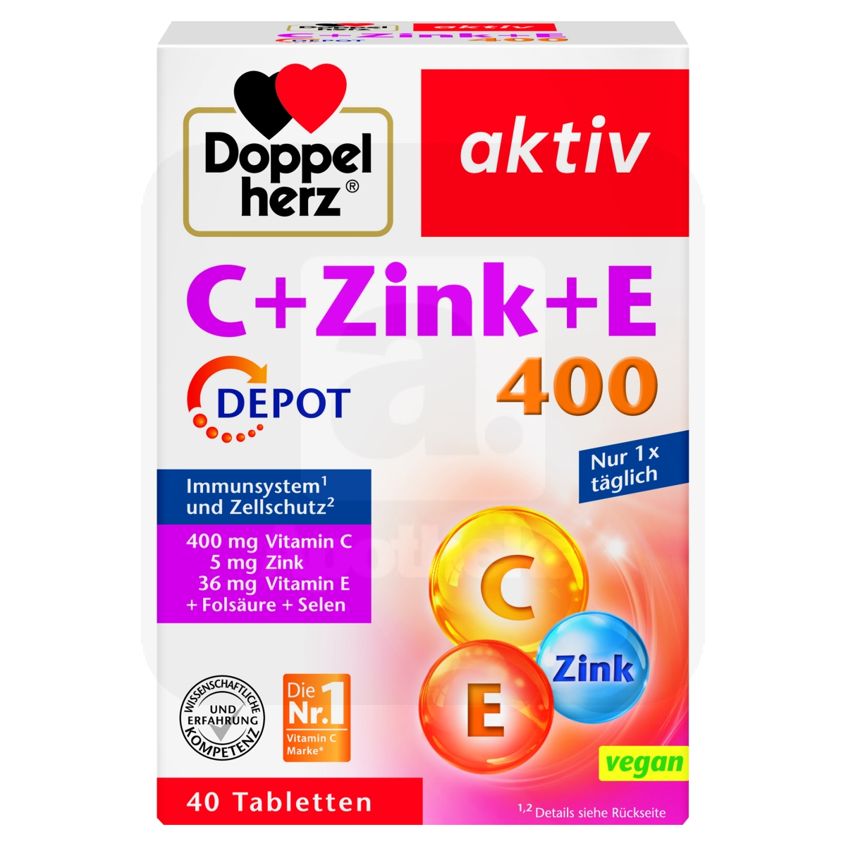 DOPPELHERZ AKTIV C+TSINK+E DEPOOTTBL N40 - Изображение товара