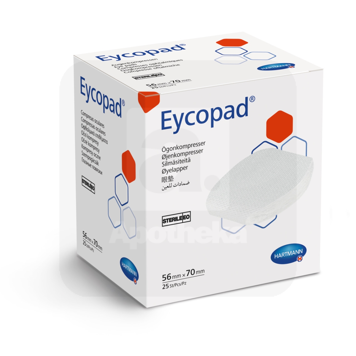 EYCOPAD SILMASIDE STERIILNE 56X70MM N25 /415540/ - Изображение товара