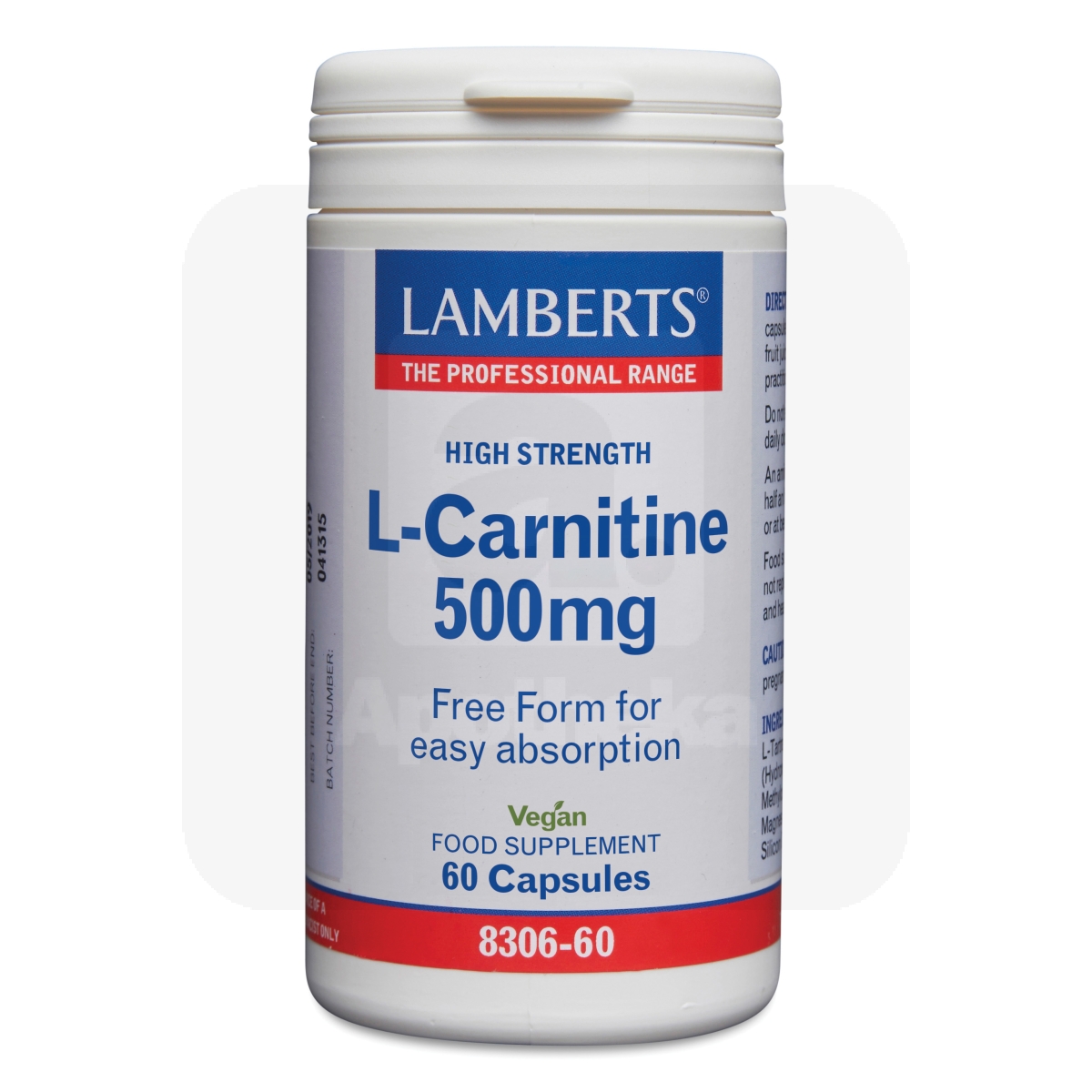 LAMBERTS L-KARNITIIN CAPS 500MG N60 - Изображение товара