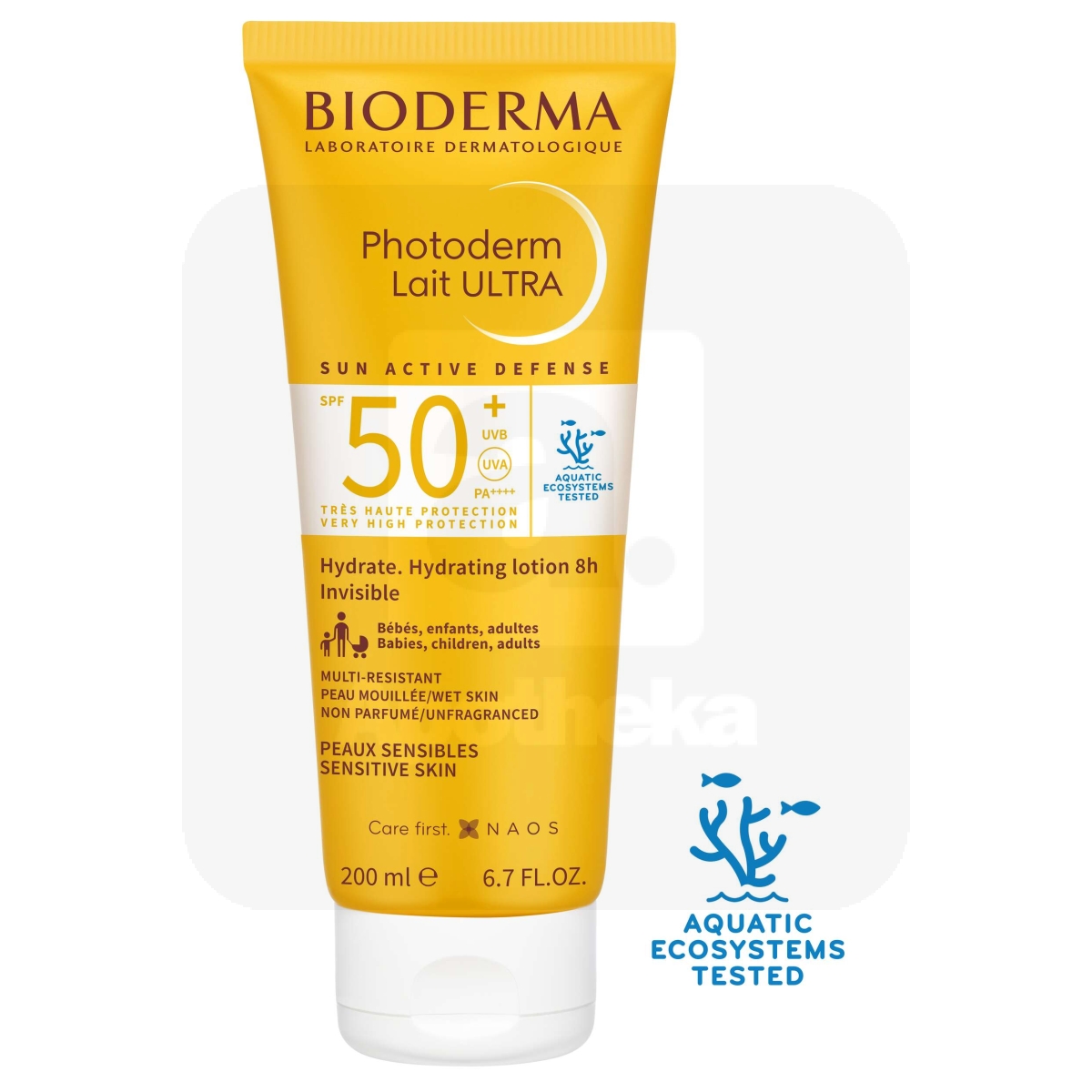 BIODERMA PHOTODERM LAIT ULTRA PÄIKESEKAITSEPIIM SPF50+ 200ML - Изображение товара