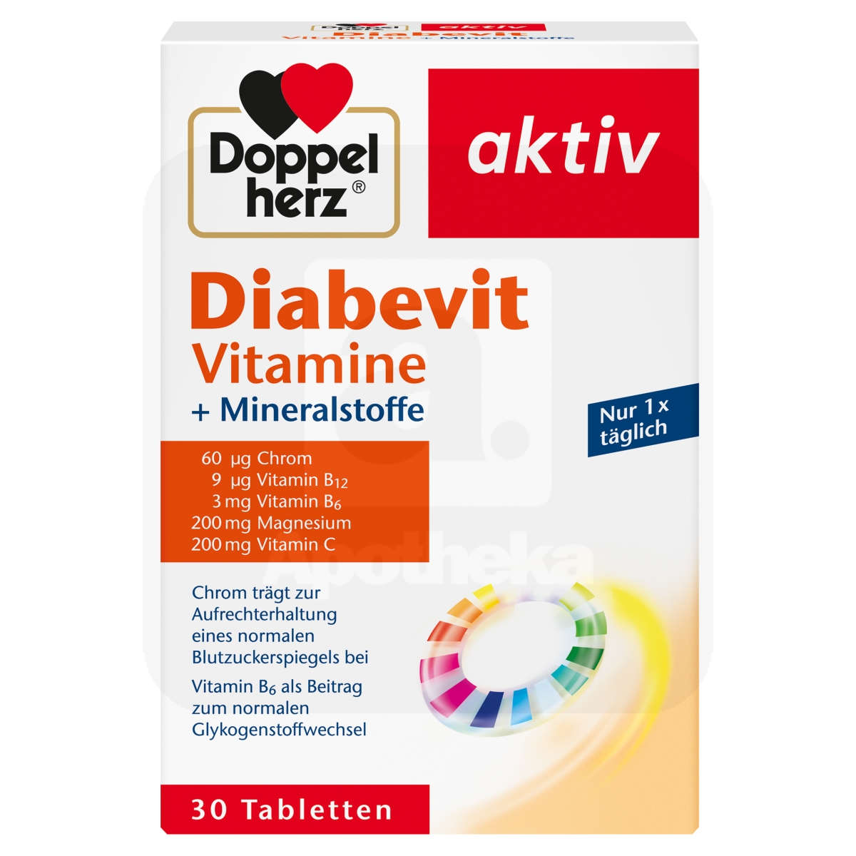 DOPPELHERZ AKTIV DIABEVIT VITAMIINID TBL N30 - Изображение товара