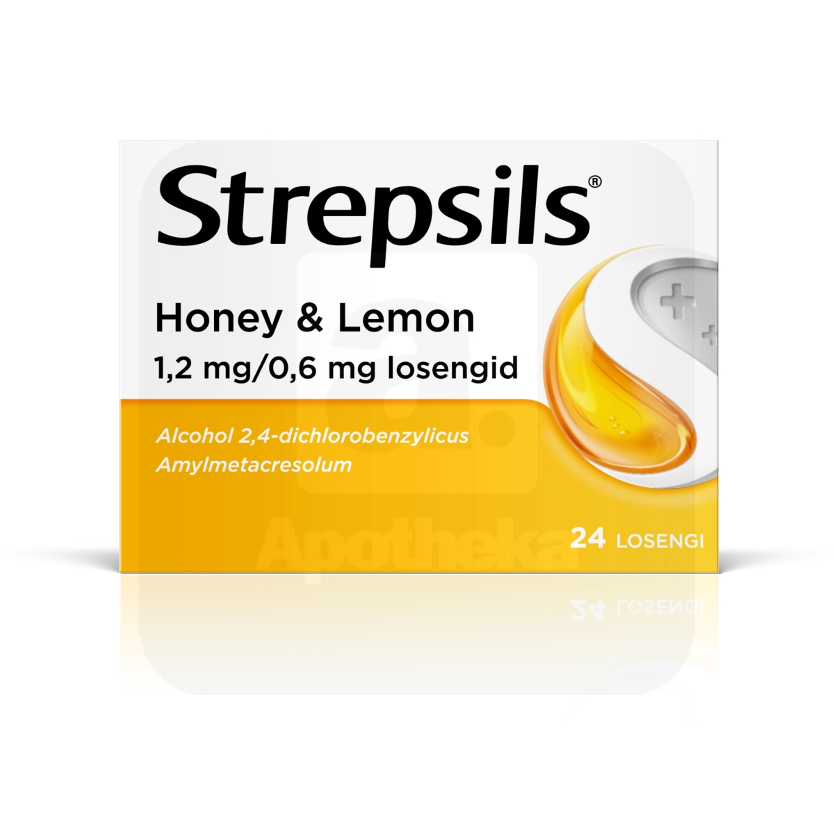 STREPSILS HONEY& LEMON LOSENG 0,6MG+1,2MG N24 - Изображение товара