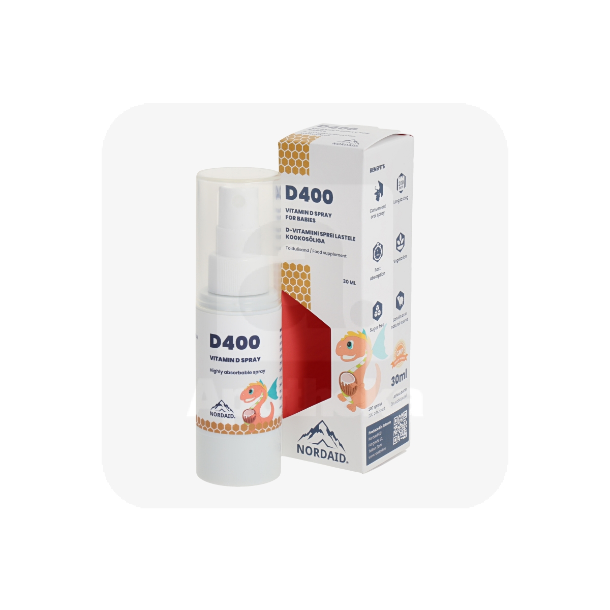 NORDAID D-VITAMIIN SUUKAUDNE SPREI KOOKOSÕLIGA 10MCG 30ML - Изображение товара