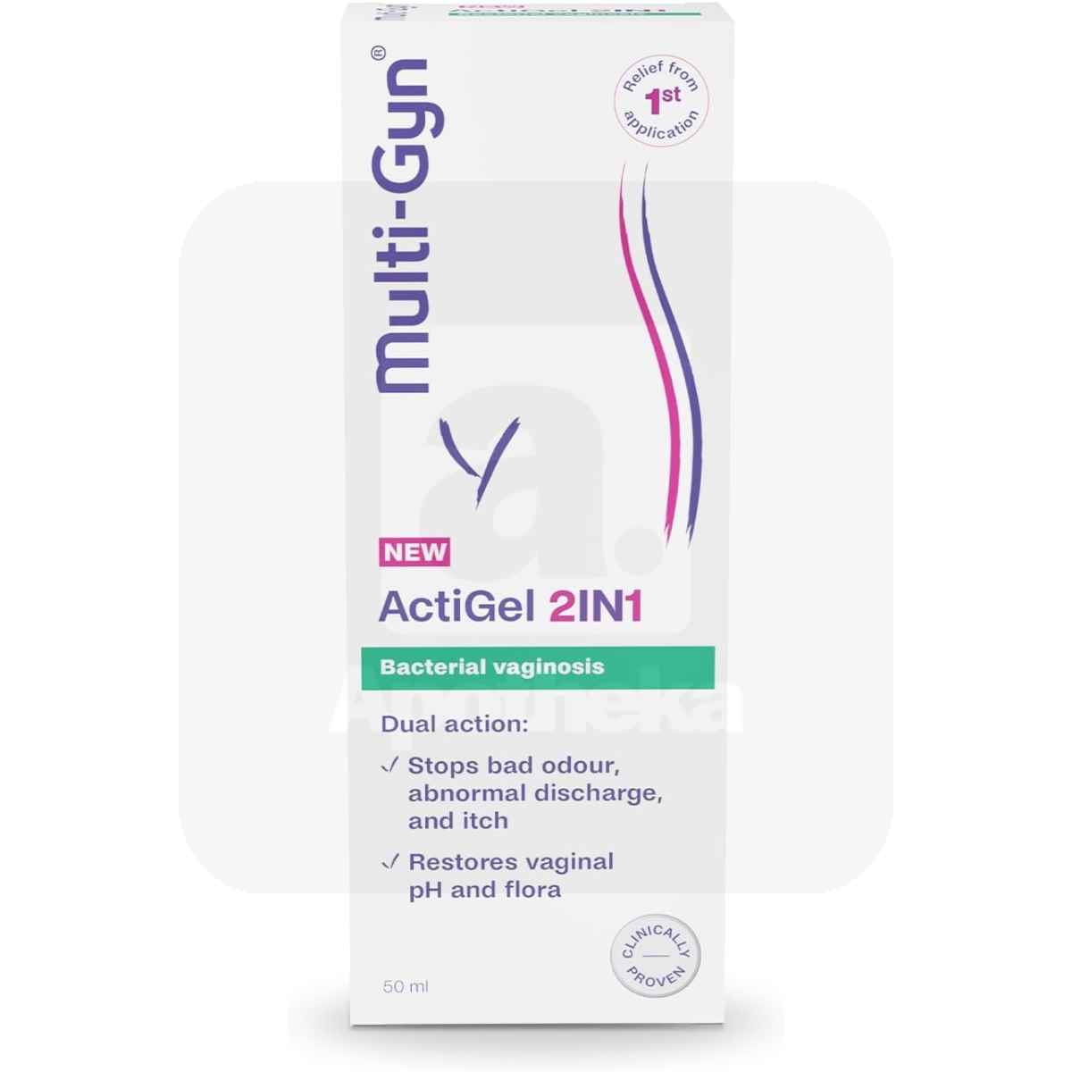 MULTI-GYN ACTIGEL 2IN1 VAGINAALGEEL 50ML - Изображение товара