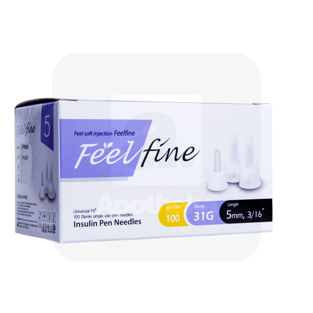 INSULIININÕELAD SMS FEELFINE 31G 5MM N100 - Изображение товара
