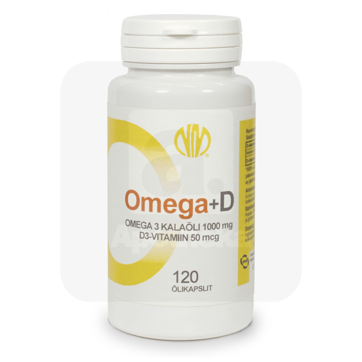 OMEGA-3 1000MG+ VITAMIIN D3 50MCG KAPSLID N120 - Изображение товара