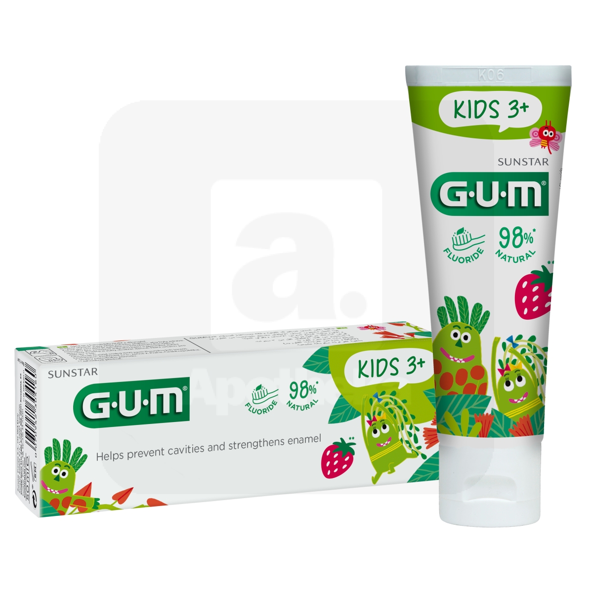 GUM HAMBAPASTA KIDS LASTELE 3+  MAASIKAMAITSELINE 50ML - Изображение товара
