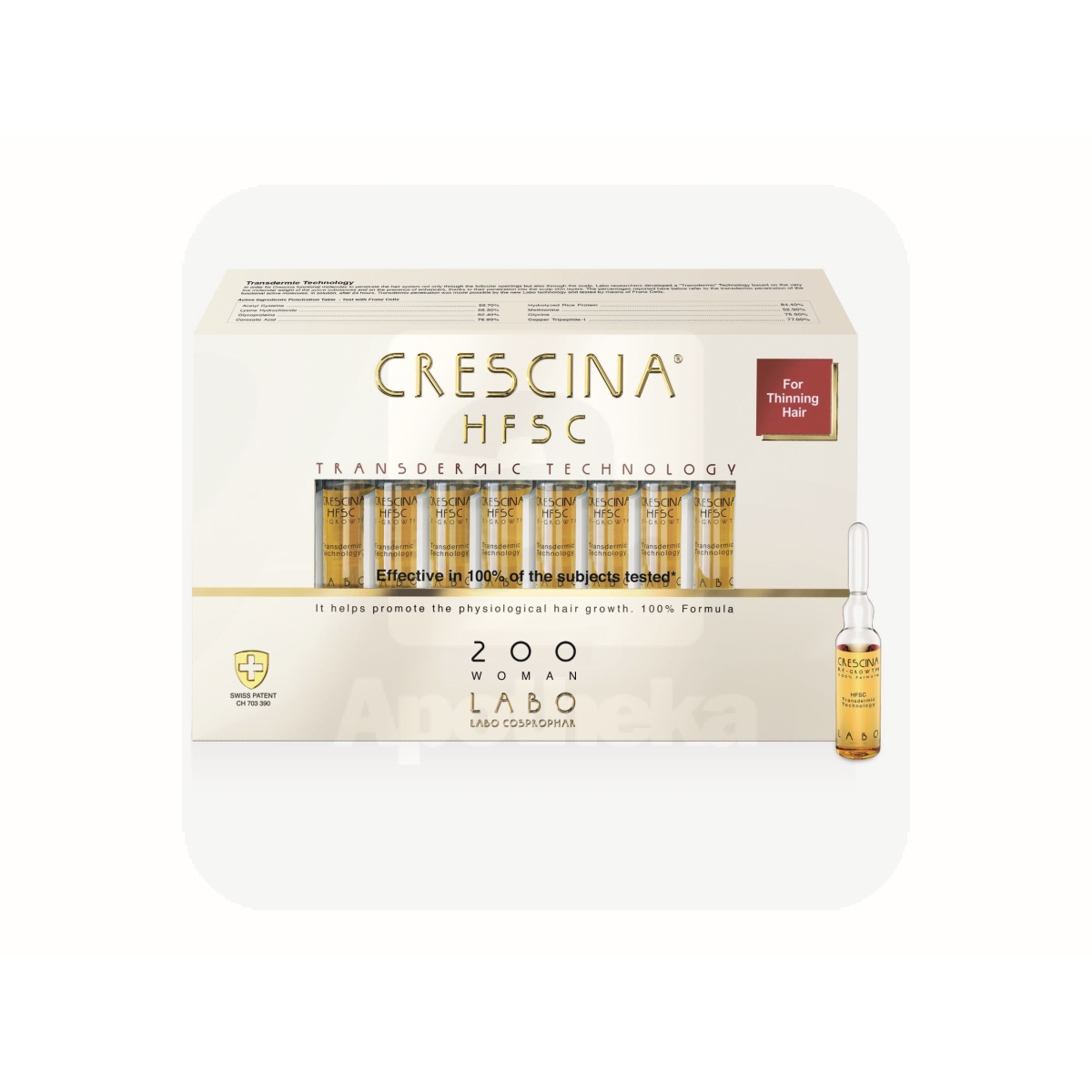 CRESCINA TRANSDERMIC 200 AMPULLID NAISTELE 3,5ML N20 - Изображение товара