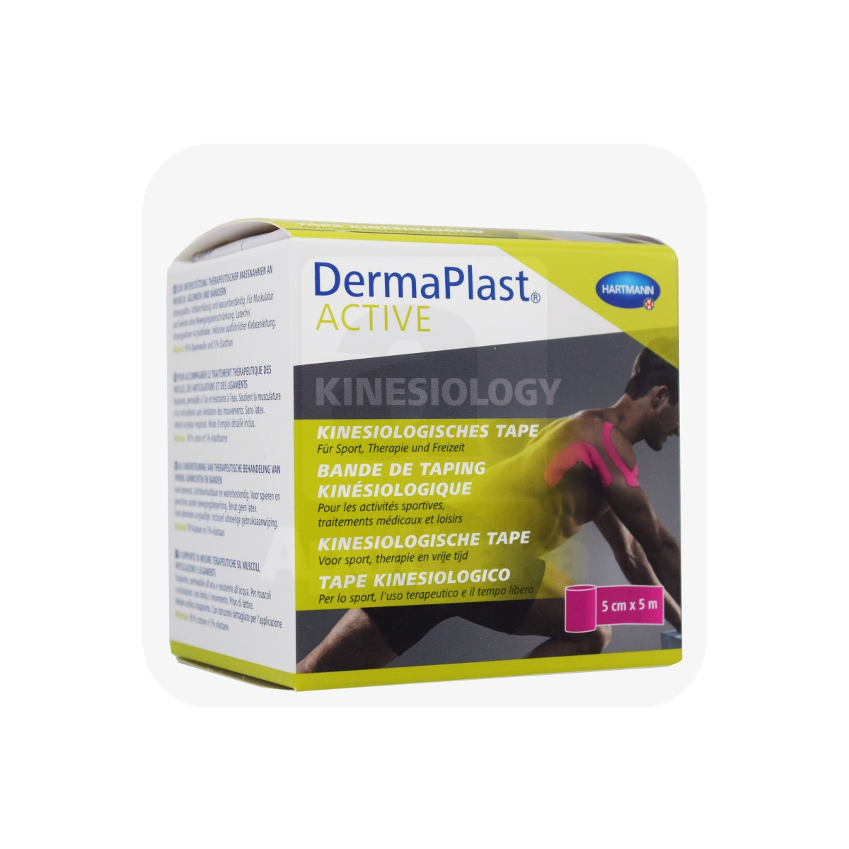 DERMAPLAST ACTIVE KINESIOTEIP 5CMX5M ROOSA/522441/ - Изображение товара