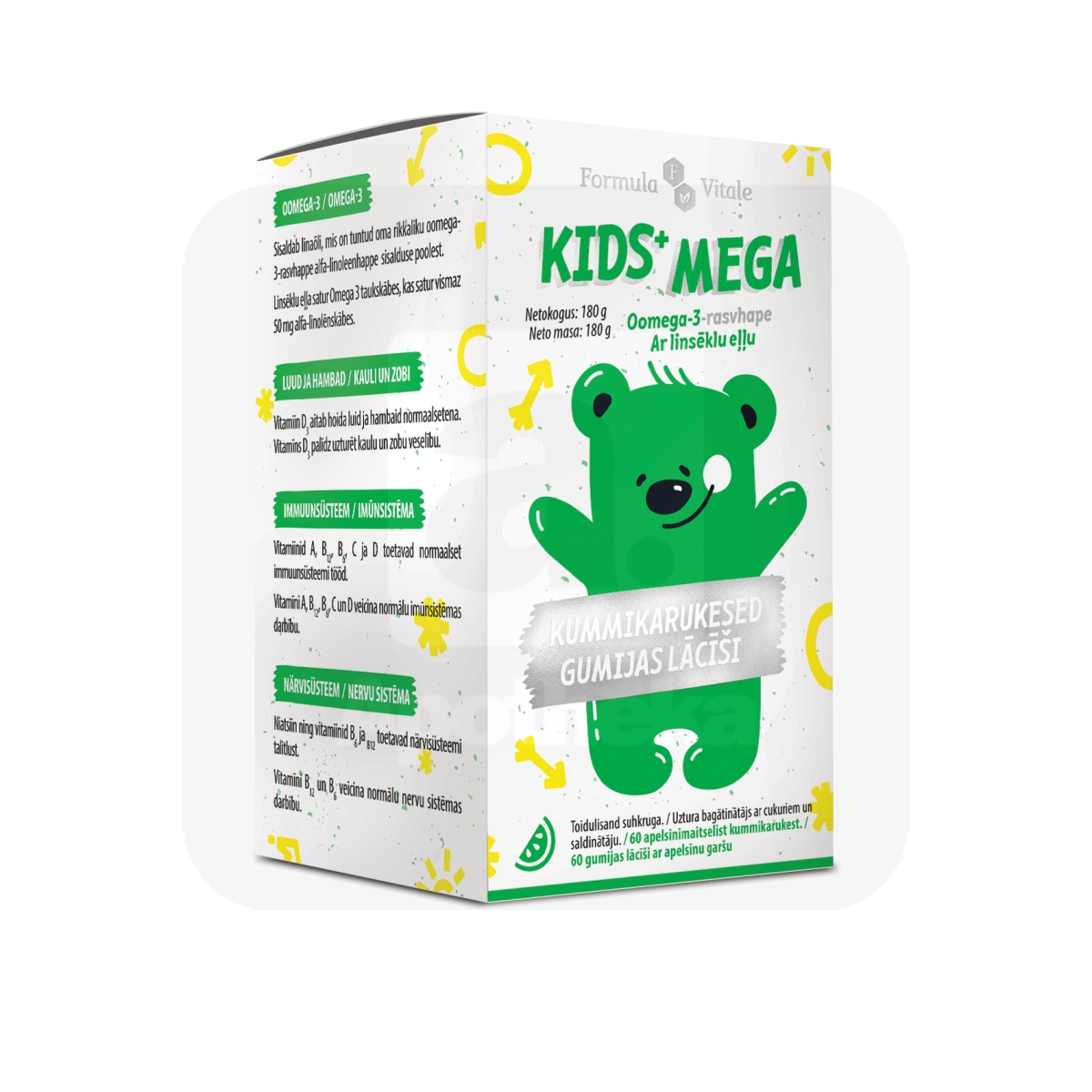 FORMULA VITALE KIDS+ MEGA KUMMIKARUKESED N60 - Изображение товара