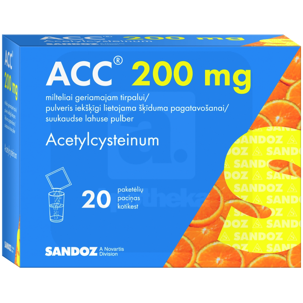 ACC 200MG SUUKAUDSE LAHUSE PULBER 200MG N20 - Изображение товара