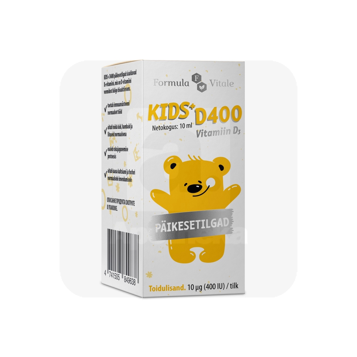 FORMULA VITALE KIDS+ D 400IU PÄIKESETILGAD 10ML - Изображение товара
