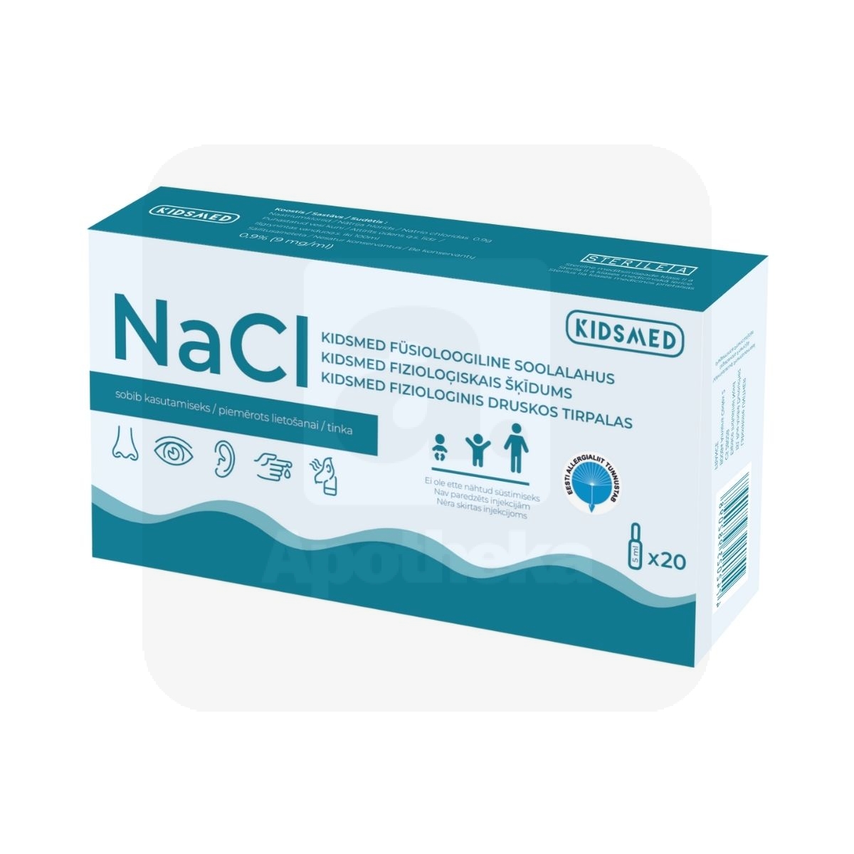 KIDSMED FÜSIOLOOGILINE SOOLALAHUS 5ML N20 - Изображение товара