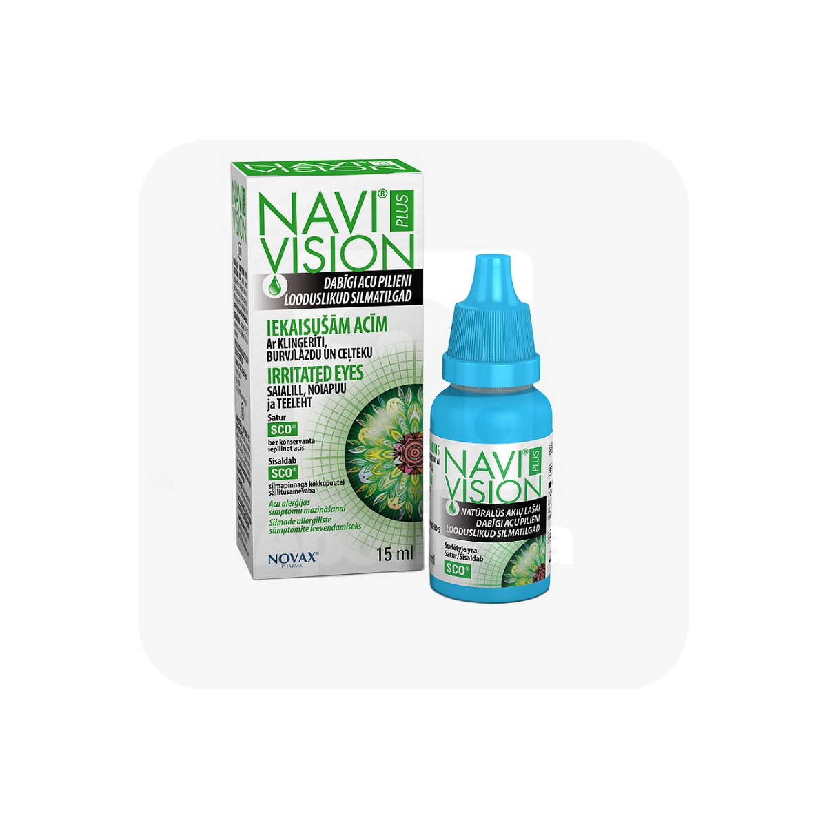 NAVI VISION PLUS IRRITATED EYES SILMATILGAD 15ML - Изображение товара