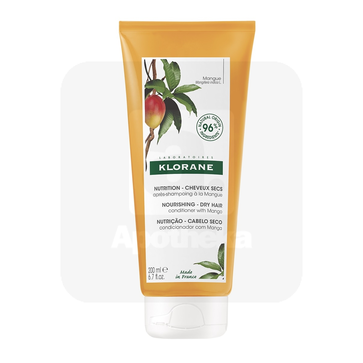 KLORANE JUUKSEPALSAM MANGOVÕI KUIVADELE JUUSTELE 200ML - Изображение товара