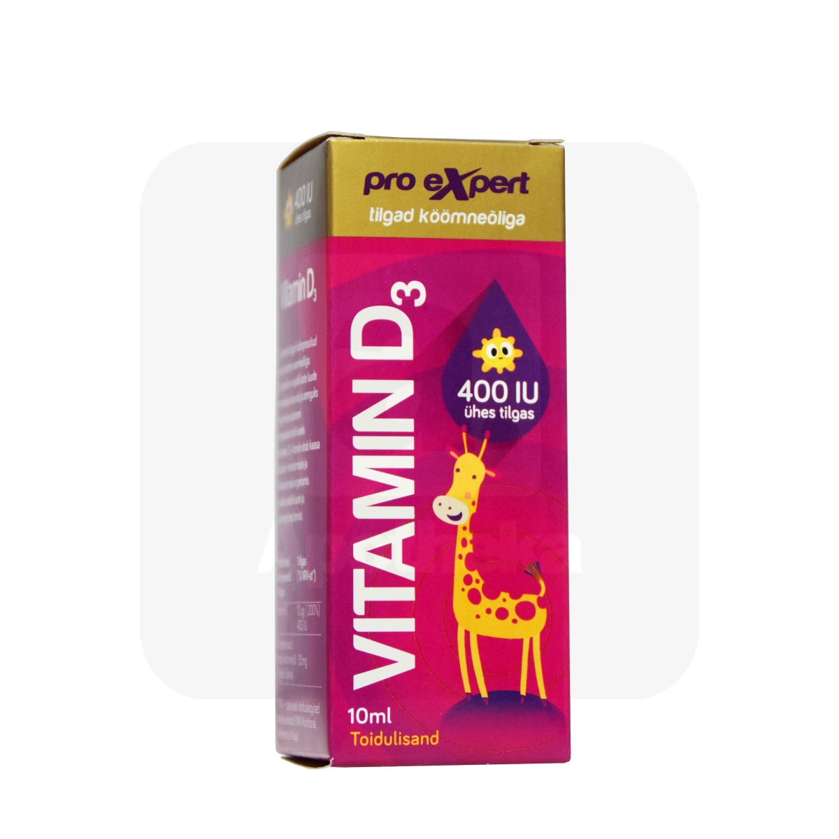 VITAMIN D3 PRO EXPERT 400IU TILGAD KÖÖMNEÕLIGA 10ML - Изображение товара