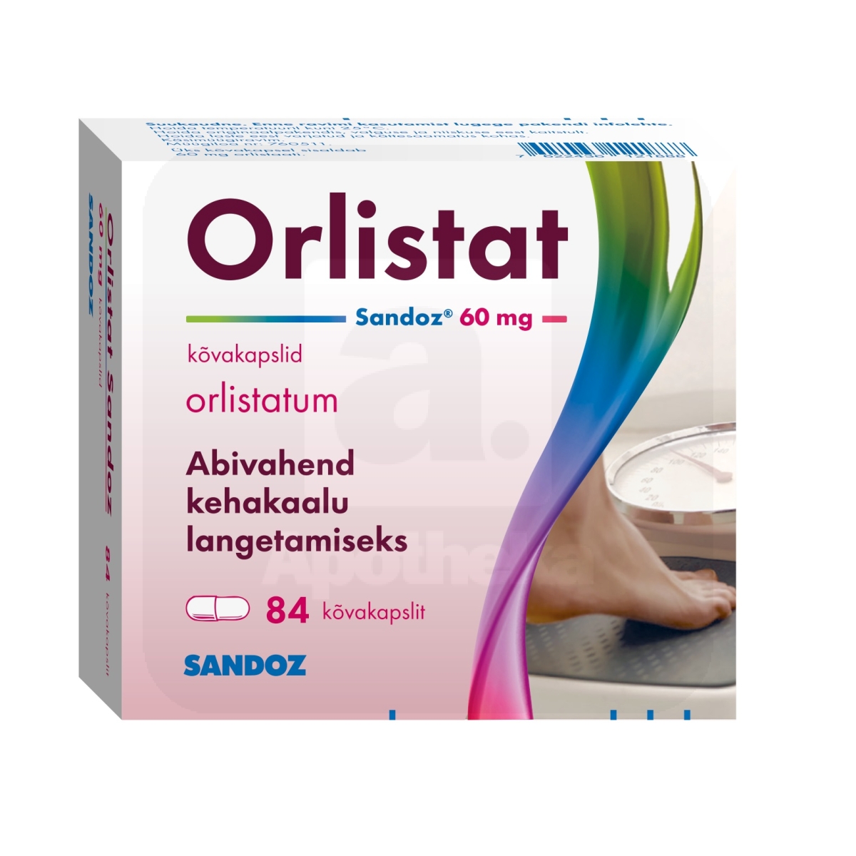 ORLISTAT SANDOZ KÕVAKAPSEL 60MG N84 - Изображение товара
