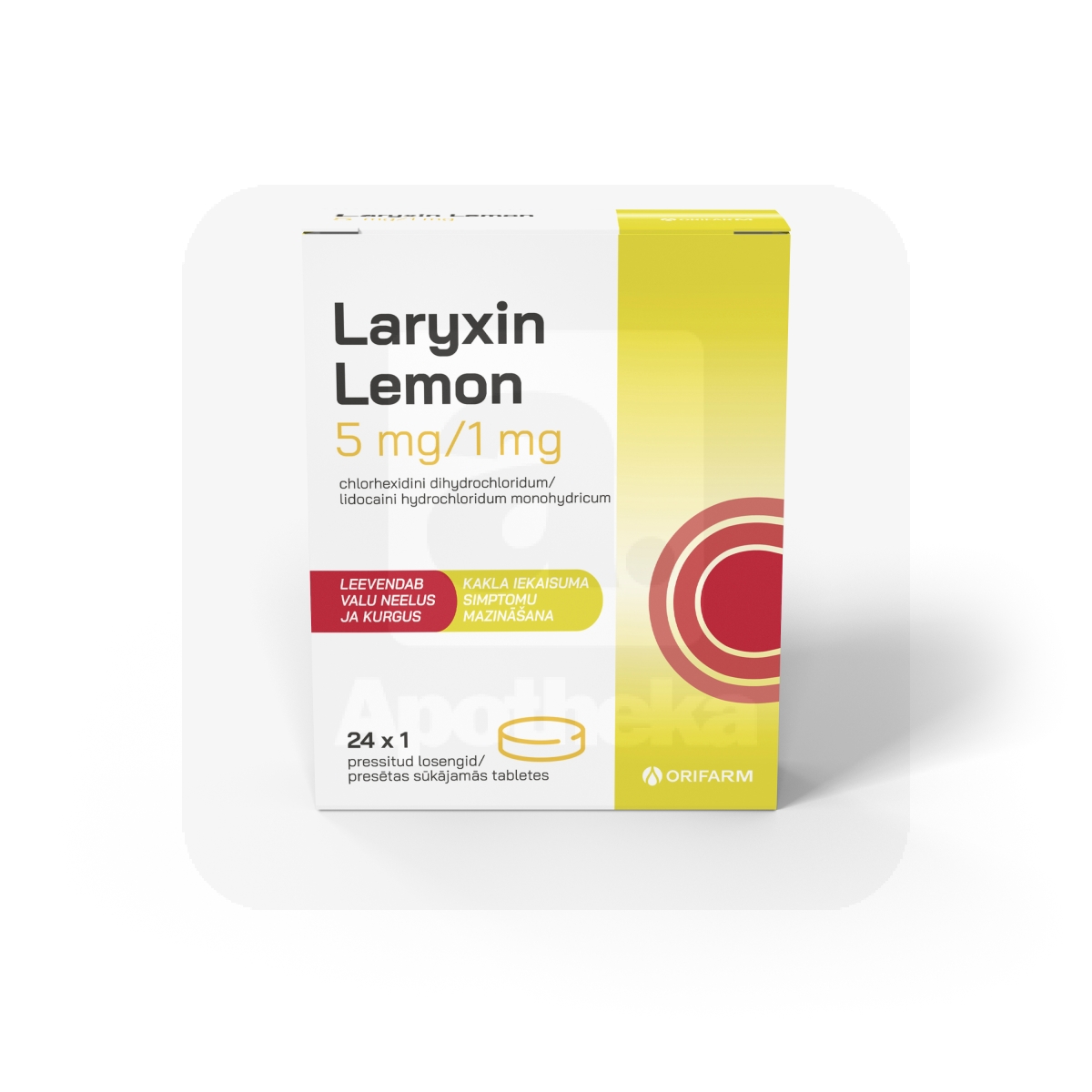 LARYXIN LEMON LOSENG 5MG+1MG N24 - Изображение товара
