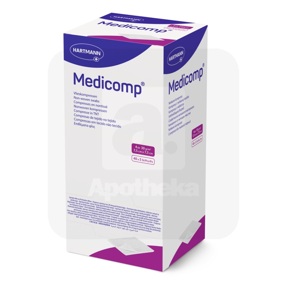 MEDICOMP TAMPOONID STER 7,5X7,5CM N5X40 /411052/ - Изображение товара
