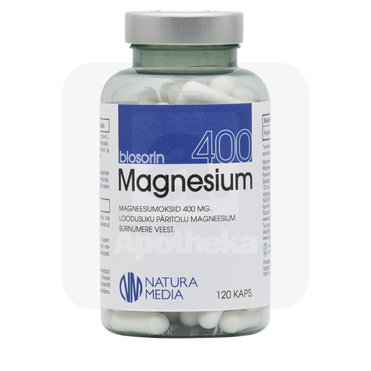 BIOSORIN MAGNEESIUM KAPSLID 400MG N120 - Изображение товара
