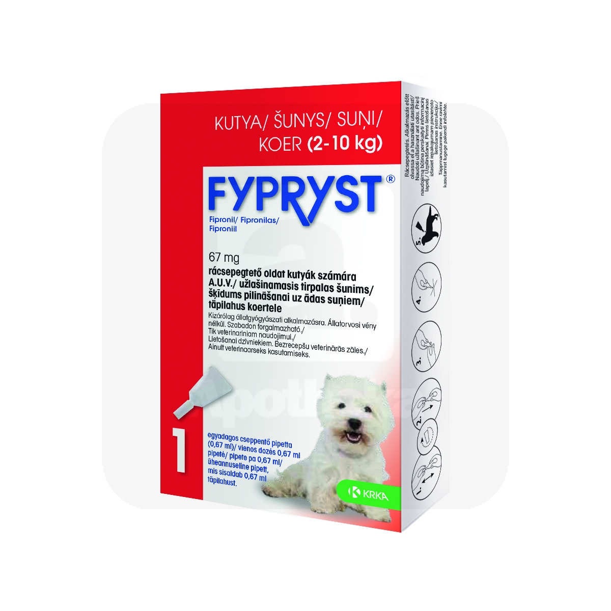 FYPRYST TÄPILAHUS 67MG/0,67ML 0,67ML N1 (2-10KG) - Изображение товара