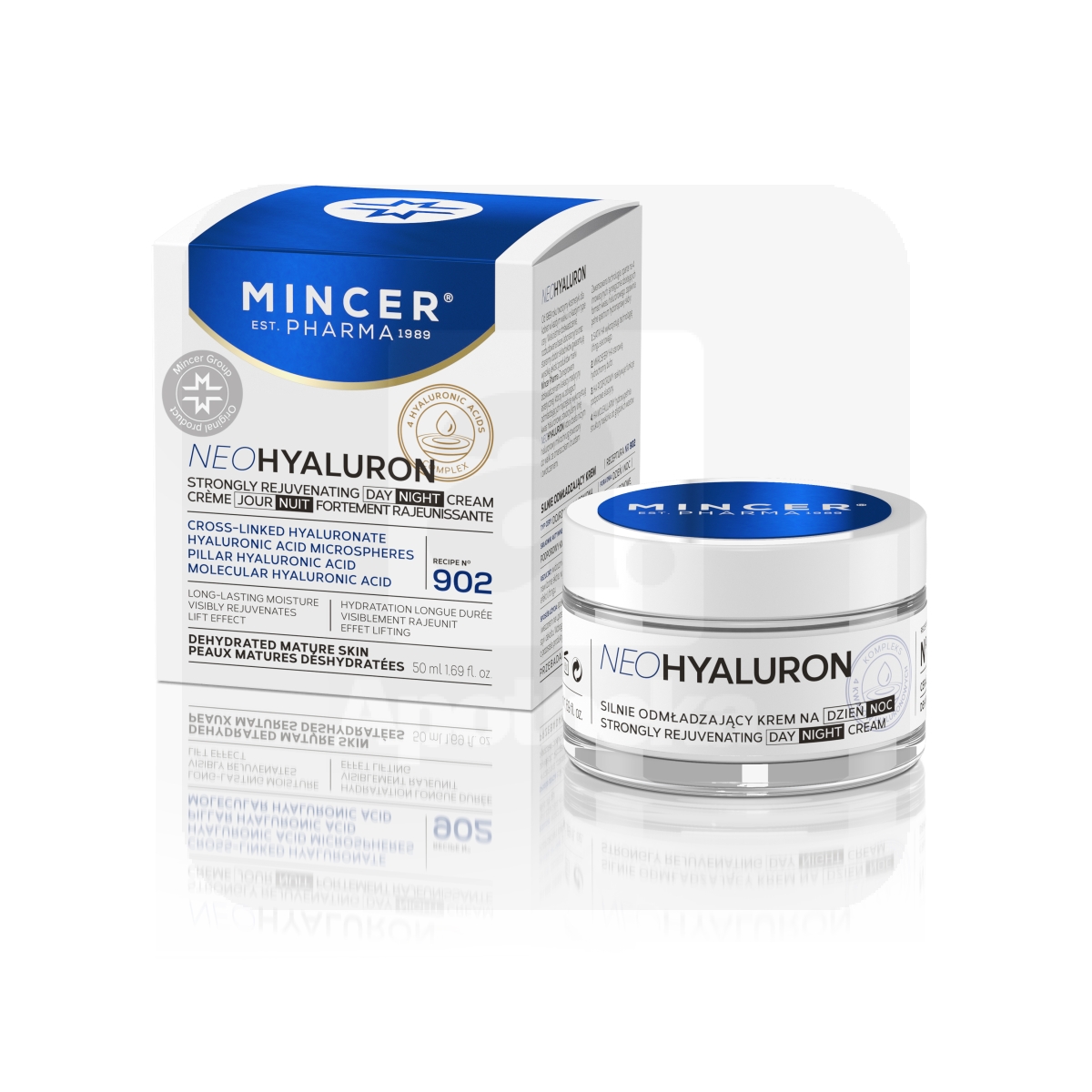 MINCER PHARMA NEO HYALURON PÄEVA-JA ÖÖKREEM UUENDAV 50ML - Изображение товара