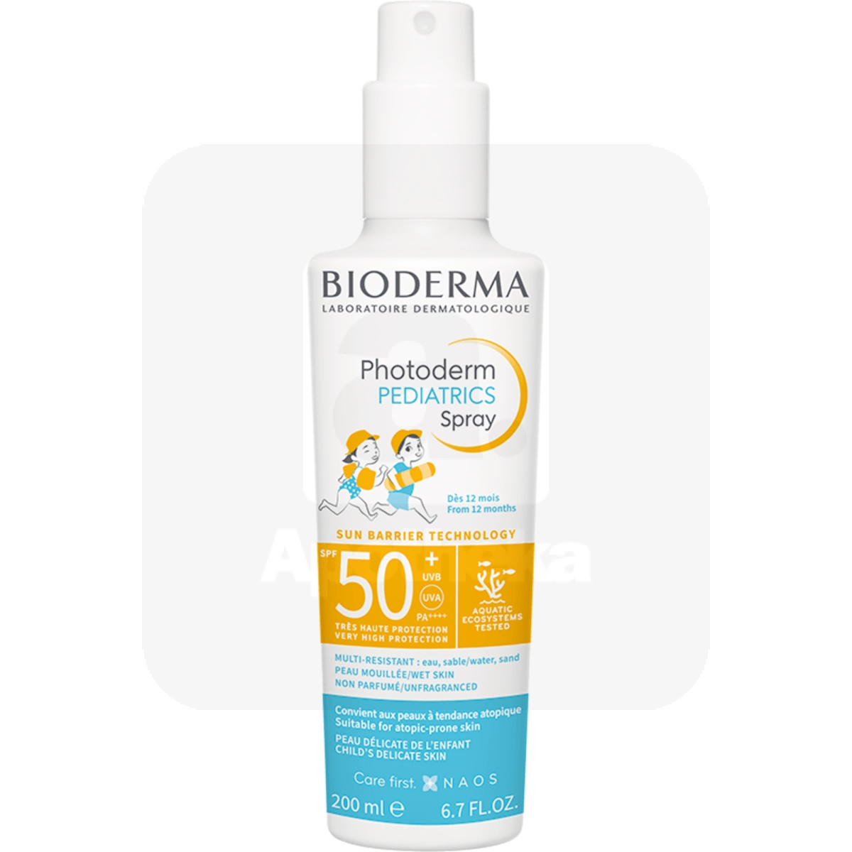 BIODERMA PHOTODERM PÄIKESEKAITSESPREI LASTELE SPF50+ 200ML - Изображение товара