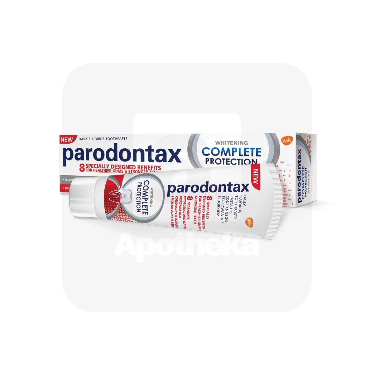 PARODONTAX COMPLETE PROTECTION WHITENING HAMBAPASTA 75ML - Изображение товара