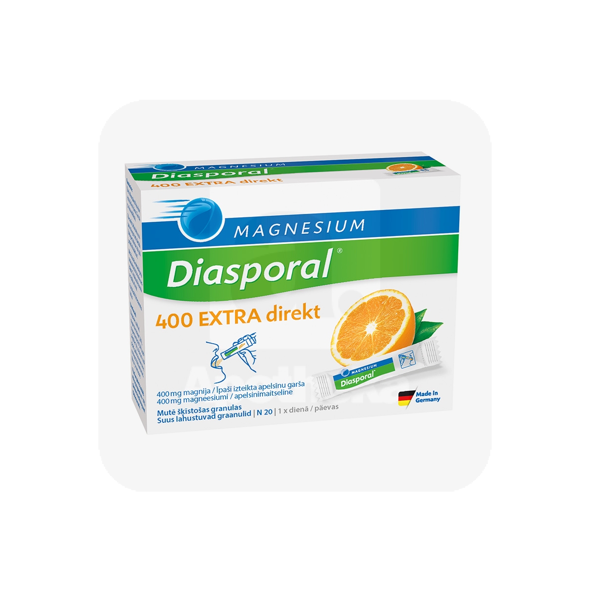 MAGNESIUM-DIASPORAL 400 EXTRA DIREKT GRAANULID N20 - Изображение товара