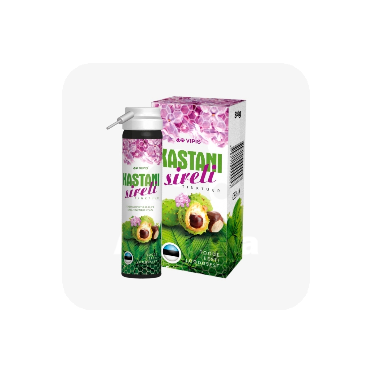 VIPIS KASTANI-SIRELI TINKTUUR AEROSOOL 84G - Изображение товара