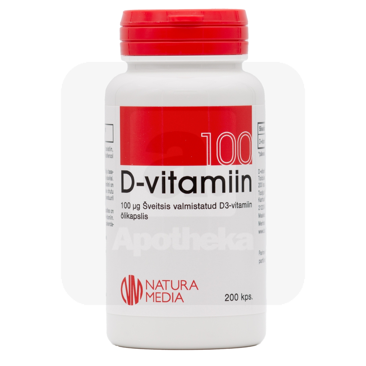 D-VITAMIIN ÕLIKAPSLID 100MCG N200 - Изображение товара
