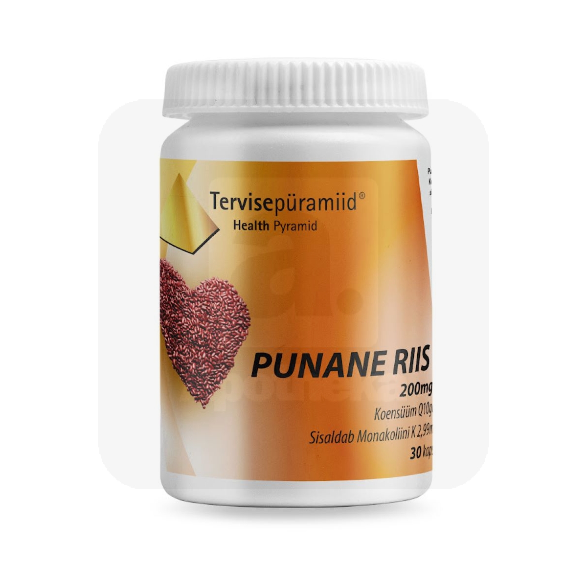 TERVISEPÜRAMIID PUNANE RIIS 200MG Q10 KAPSLID N30 - Изображение товара