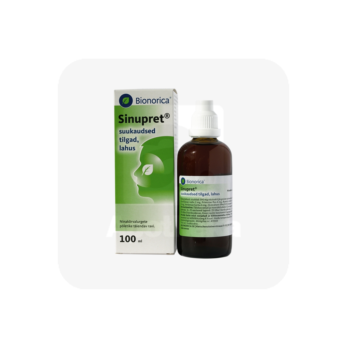 SINUPRET 2MG+6MG+6MG+6MG+6MG/G 100ML SUUKAUDSED TILGAD - Изображение товара