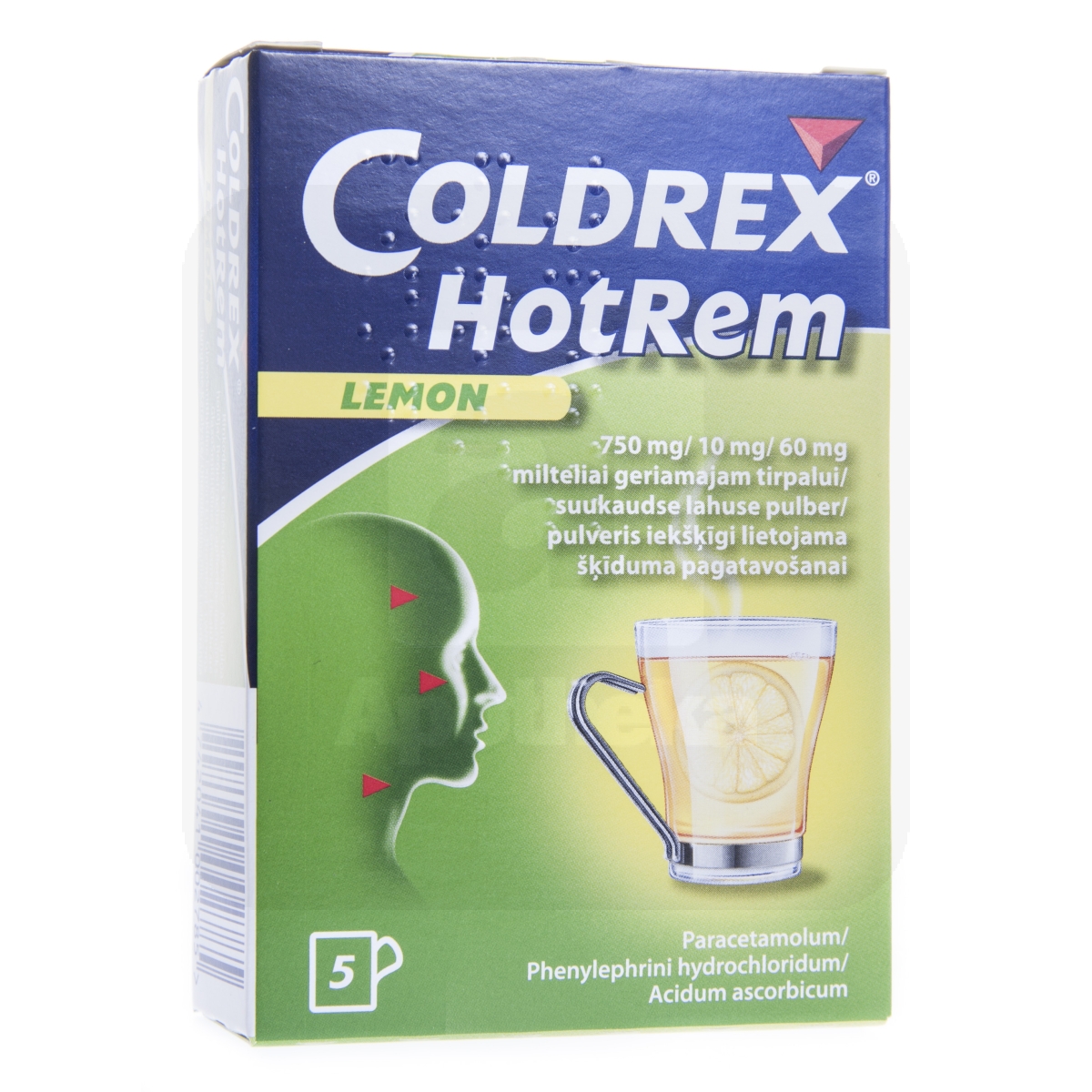 COLDREX HOTREM LEMON 750+10+60MG N5 SUUKAUDSE LAH PLV - Изображение товара