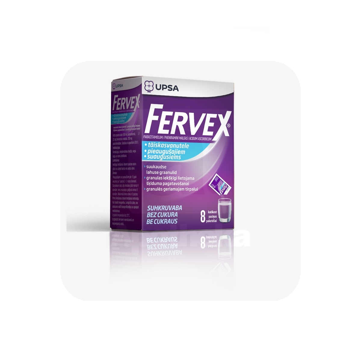FERVEX SUHKRUVABA 500+25+200MG N8 SUUKAUDSE LAHUSE GRAANULID - Изображение товара