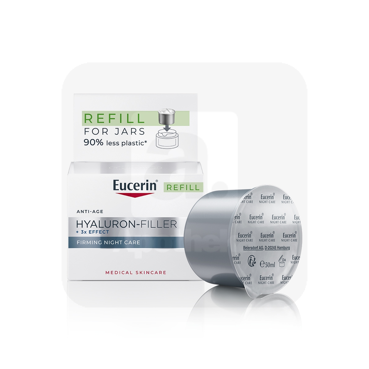 EUCERIN HYALURON-FILLER ÖÖKREEM TÄITEPAKEND 50ML - Изображение товара