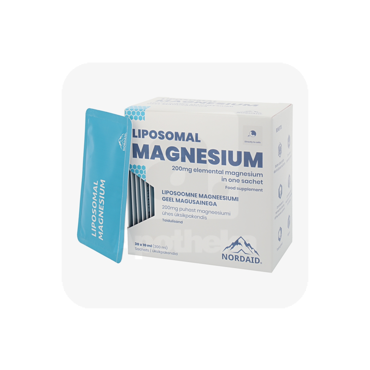 NORDAID MAGNEESIUM 200MG LIPOSOOMNE GEEL 10ML N30 - Изображение товара
