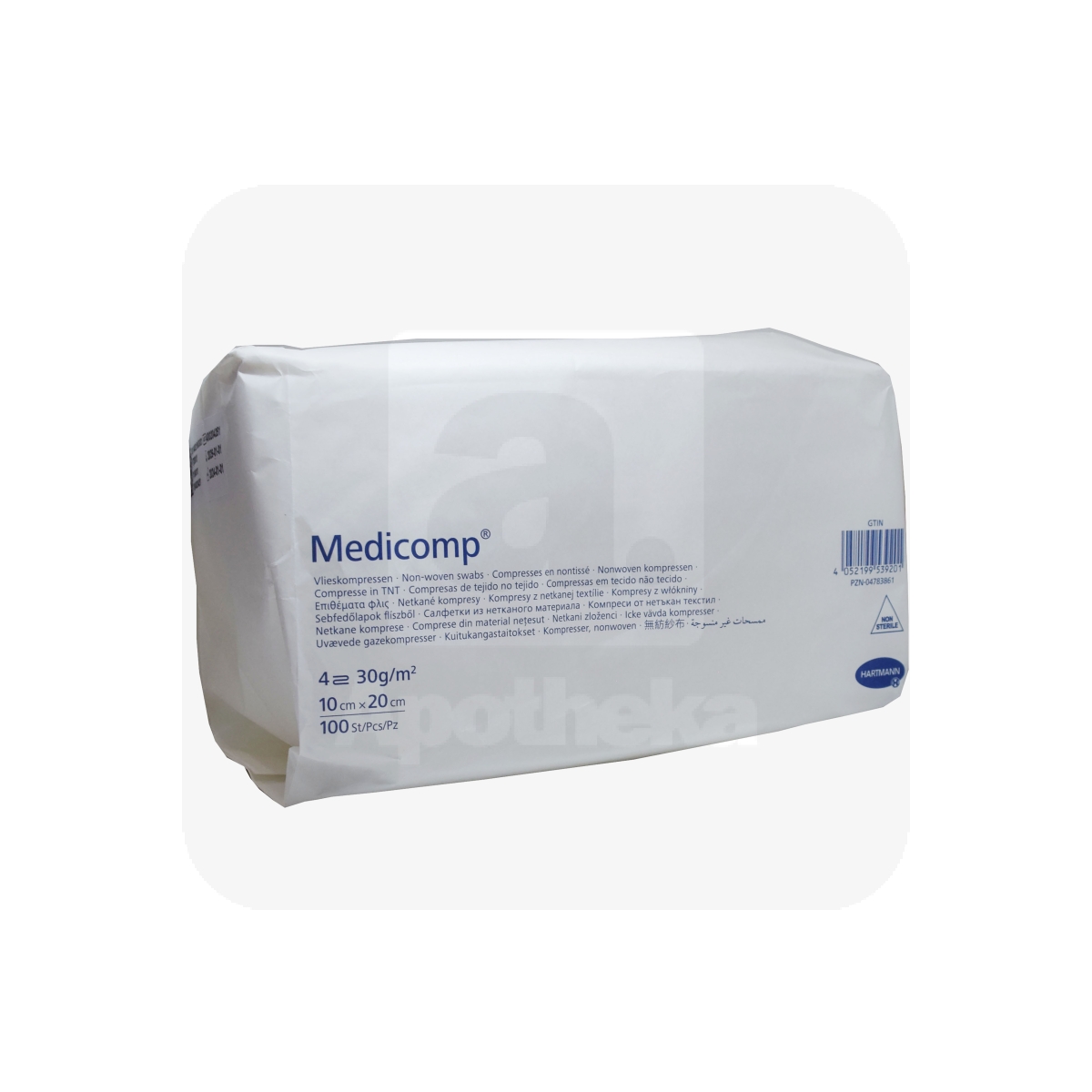 MEDICOMP TAMPOONID MITTESTER 10X20CM N100 (4KIHTI) /421827/