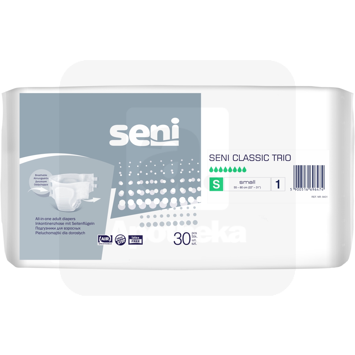 SENI CLASSIC TRIO PÜKSMÄHE S 2100ML N30 - Изображение товара